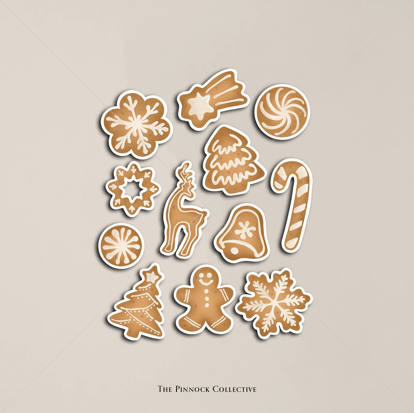 Christmas Gingerbread Cookies Sticker Sheet