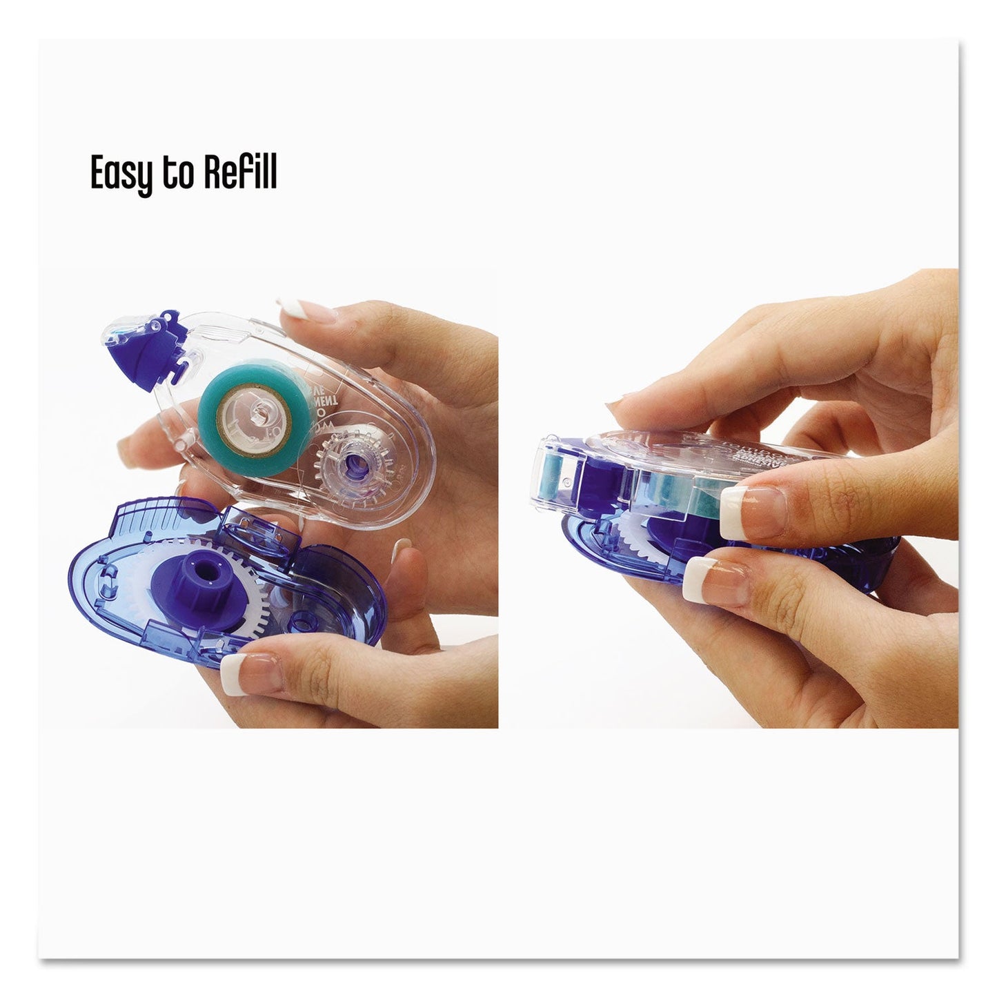 Tombow Permanent Adhesive Refill, 0.33" x 39.33 ft, Dries White, 3/Pack