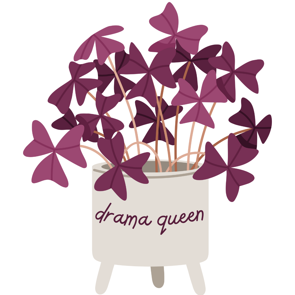 Drama Queen Plant Sticker
