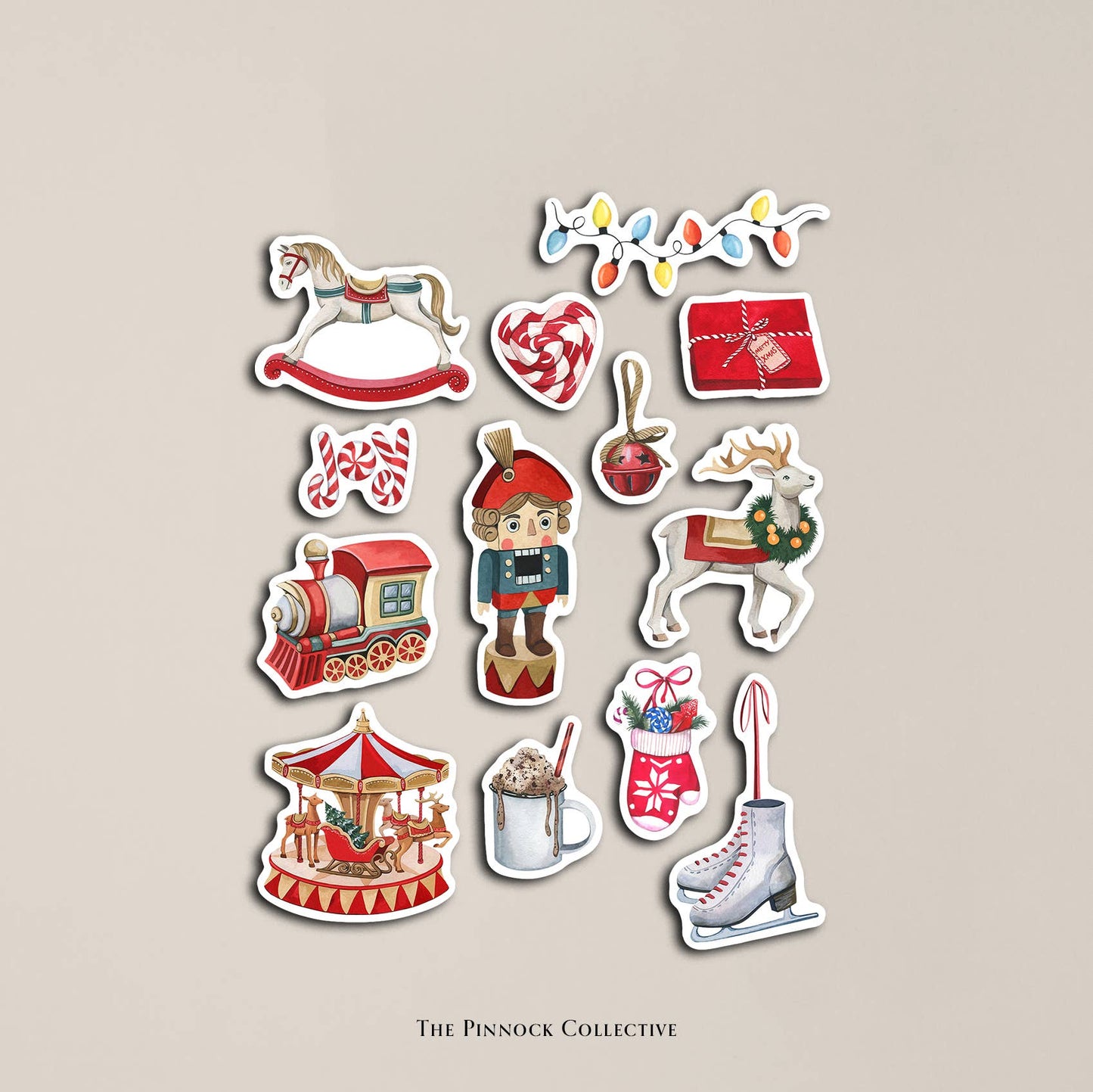 Watercolour Fairytale Christmas Themed Sticker Sheet