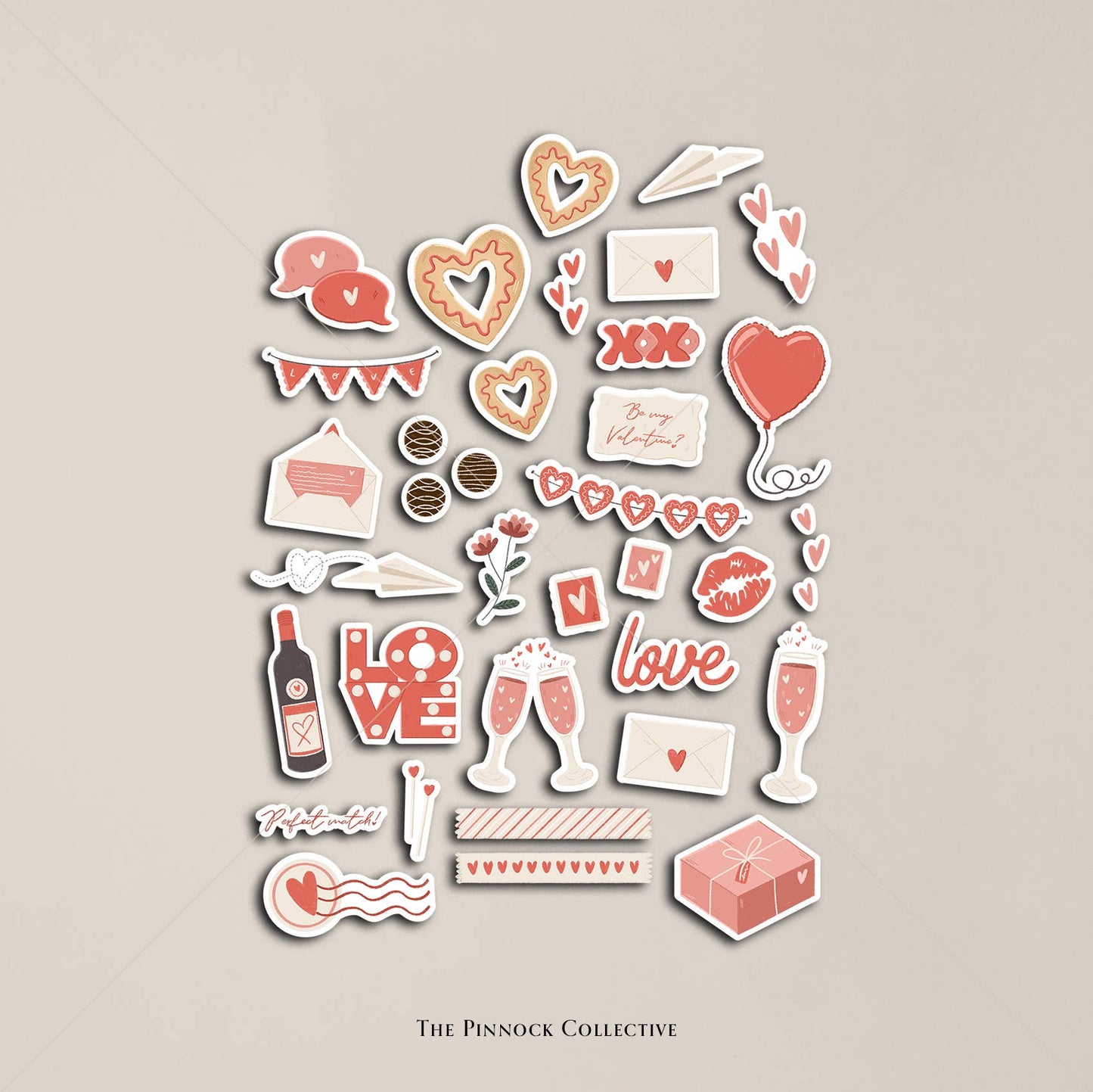 Valentine's Day themed Sticker sheet