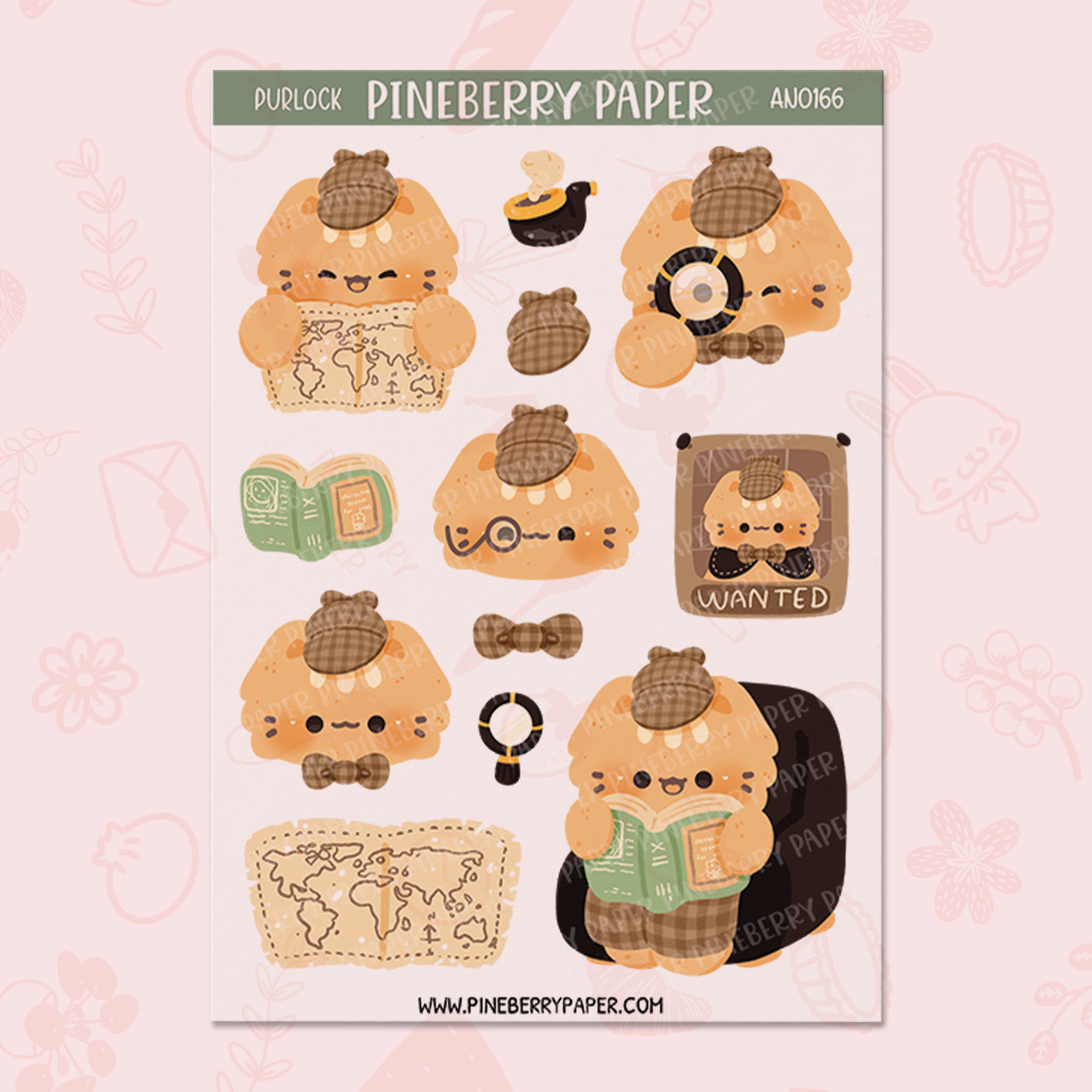 Purlock Holmes Sticker Sheet