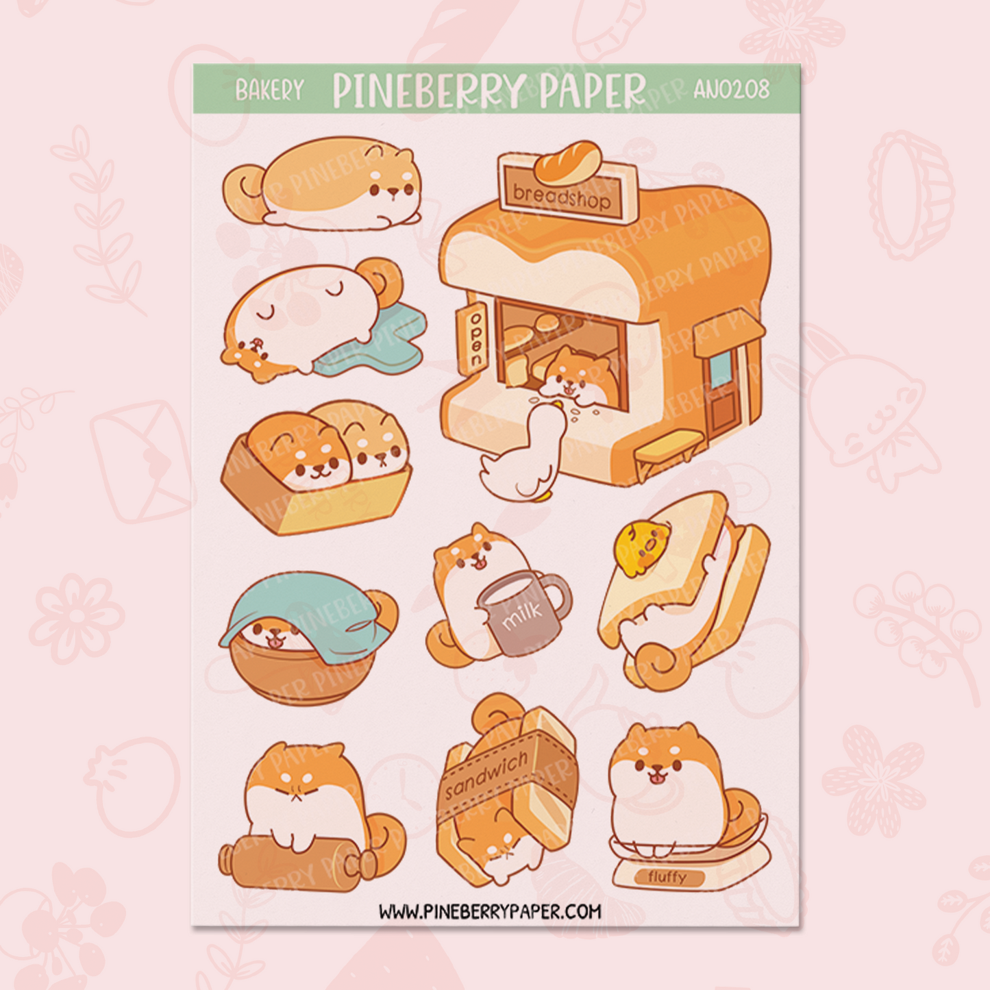 Corgi Bakery Sticker Sheet
