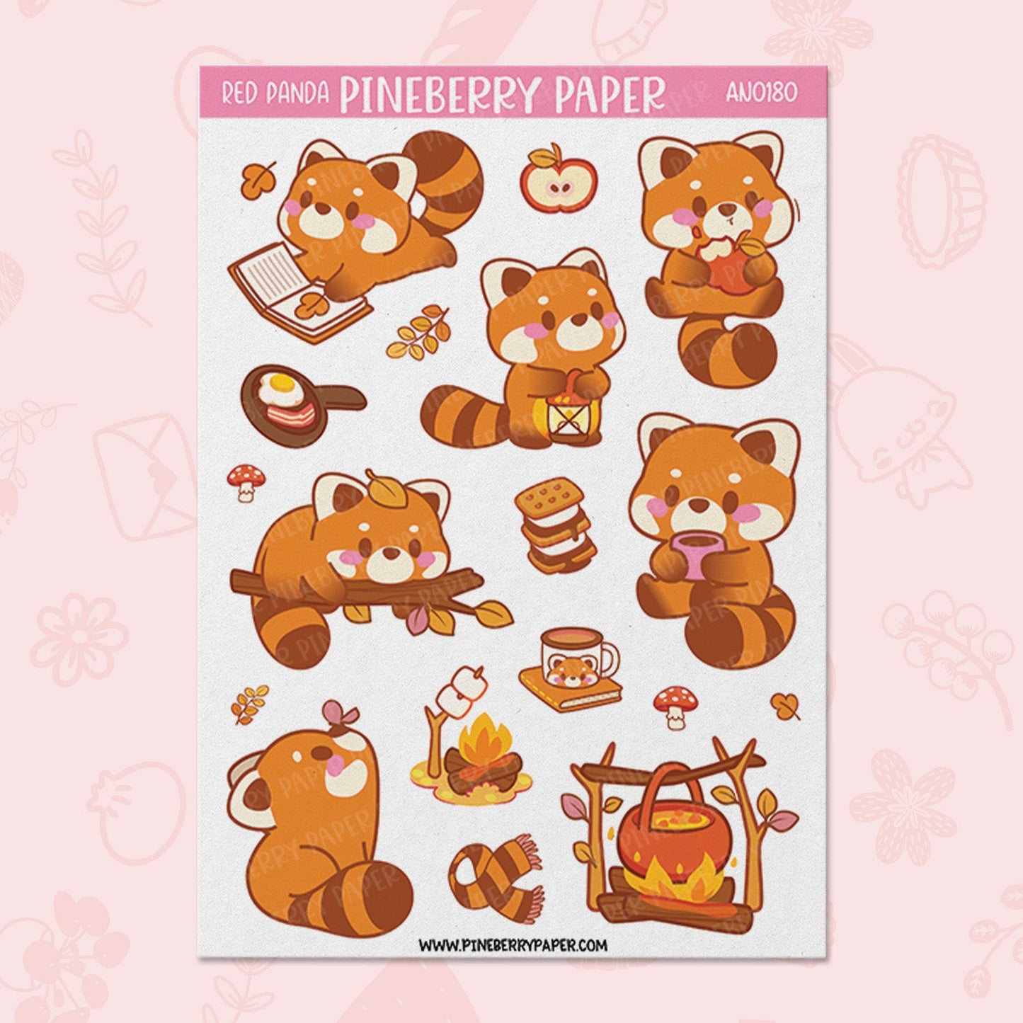 Red Panda Sticker Sheet