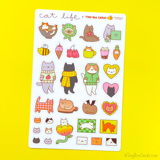 Cat Life Sticker Sheet