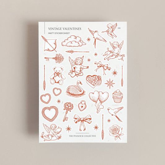 Vintage Valentine Themed Stickers