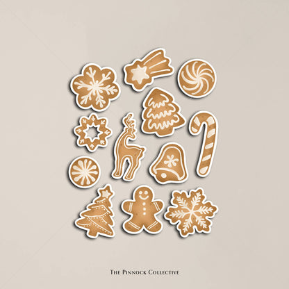 Christmas Gingerbread Cookies Sticker Sheet