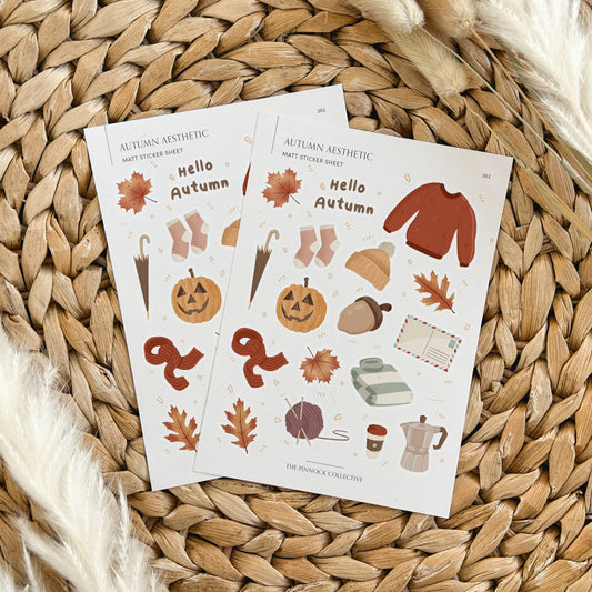 Autumn & Fall Themed Planner Sticker Sheet