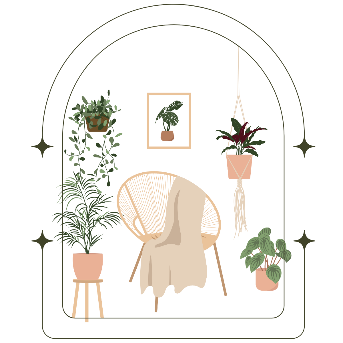 Sunroom Plant Sticker (clear)