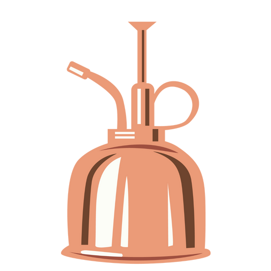 Copper Spray Bottle Plant Sticker (clear)