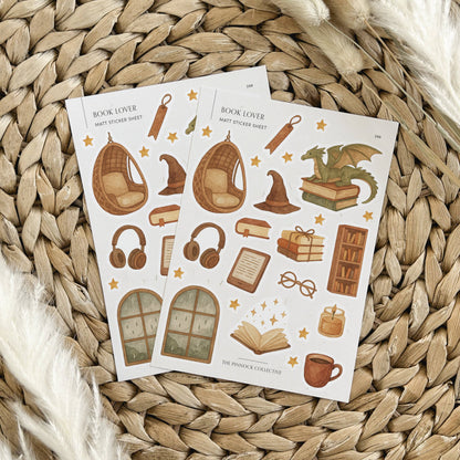 Watercolor Book Lover Sticker Sheet