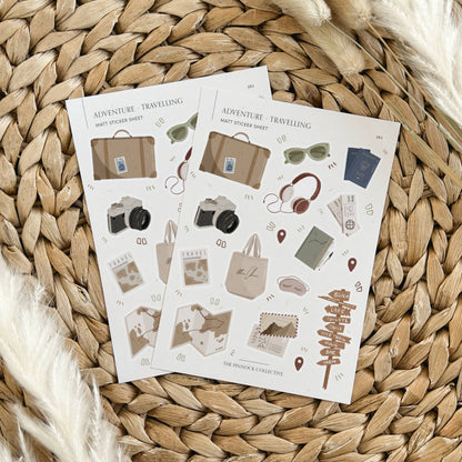 Adventure + Travelling themed Sticker Sheet
