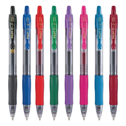 Pilot G2 Gel Pen Convenience Pack, Retractable, Bold 1 mm, Assorted Ink and Barrel Colors, 8/Pack