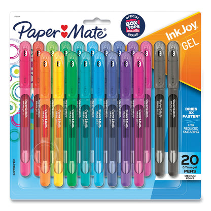 Paper Mate InkJoy Gel Pen, Medium 0.7 mm, Assorted Ink and Barrel Colors, 20 Pack