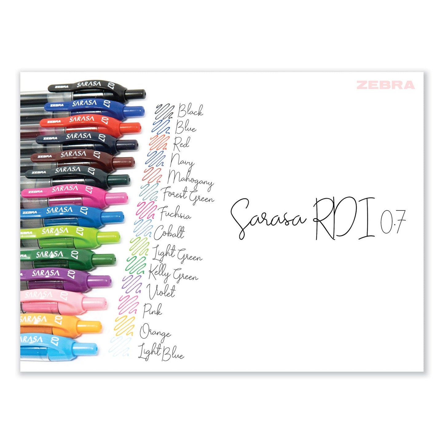 Zebra Sarasa Dry Gel X20 Gel Pen, Medium 0.7 mm, 14 Pack