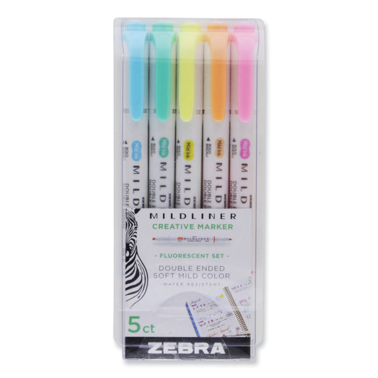 Zebra Mildliner Double Ended Highlighter, Bold-Chisel/Fine-Bullet Tips