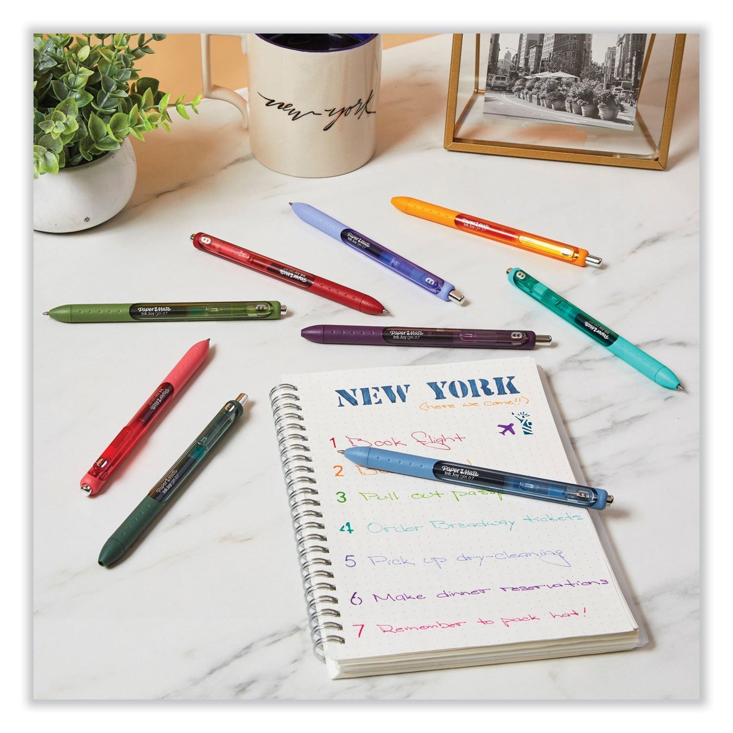 Paper Mate InkJoy Gel Pen, Medium 0.7 mm, Assorted Ink and Barrel Colors, 22 Pack