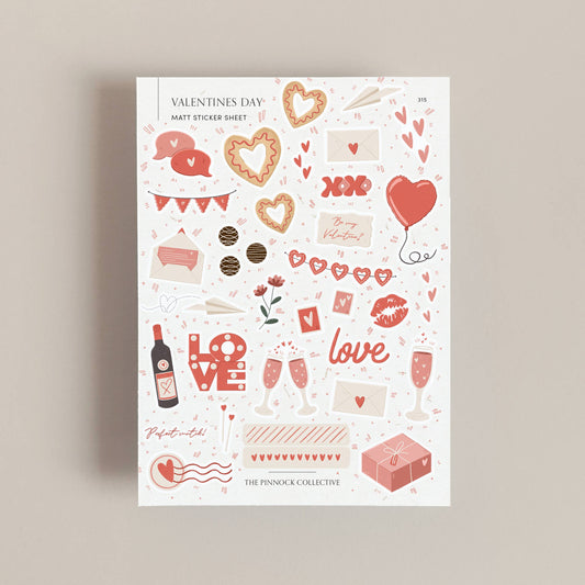 Valentine's Day themed Sticker sheet