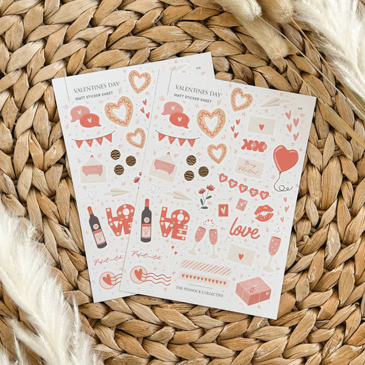 Valentine's Day themed Sticker sheet