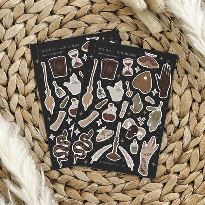 Spiritual + Witchcraft themed Sticker Sheet