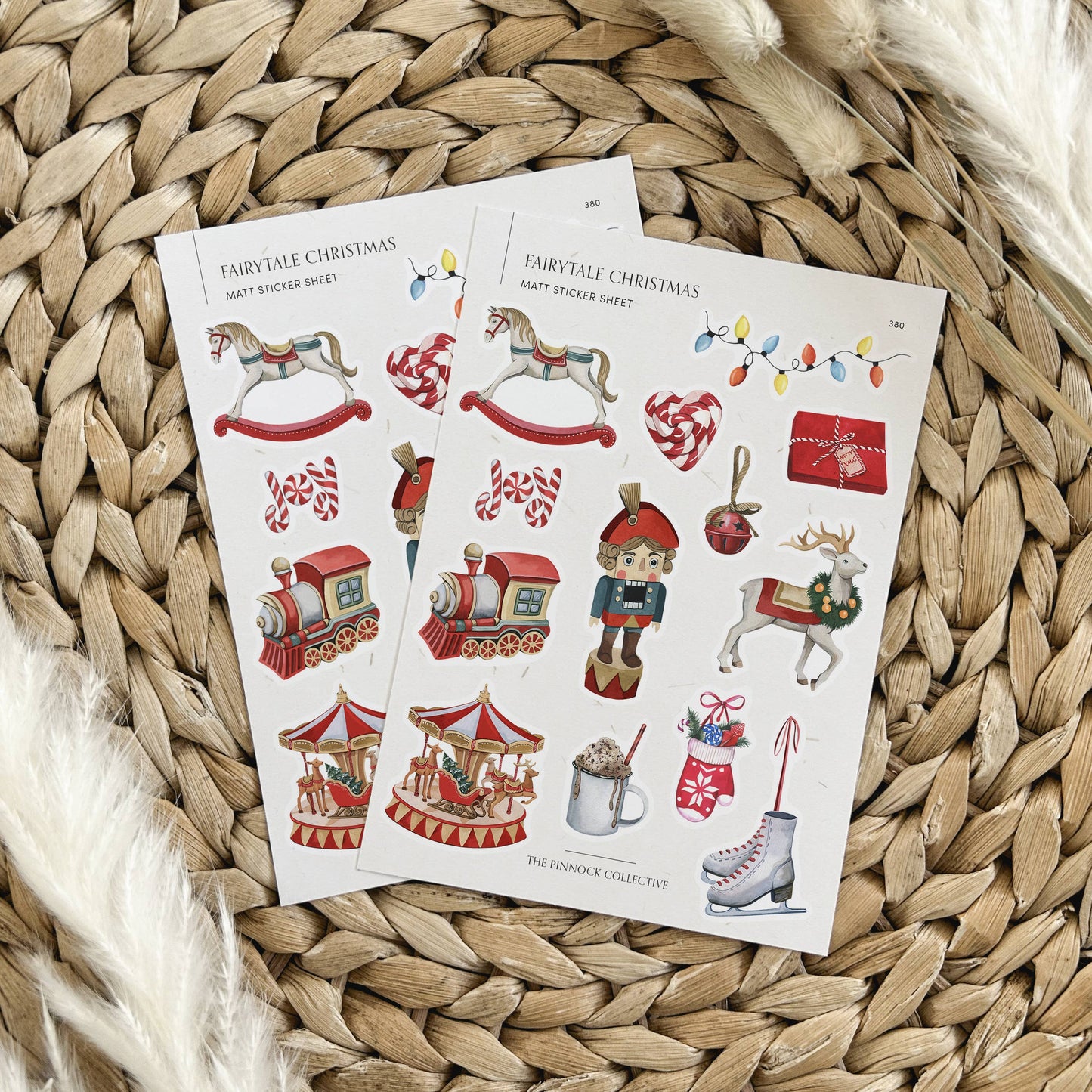 Watercolour Fairytale Christmas Themed Sticker Sheet
