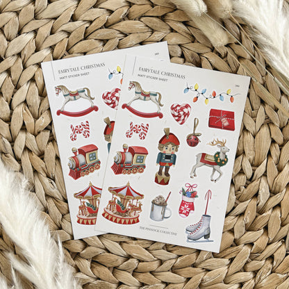 Watercolour Fairytale Christmas Themed Sticker Sheet
