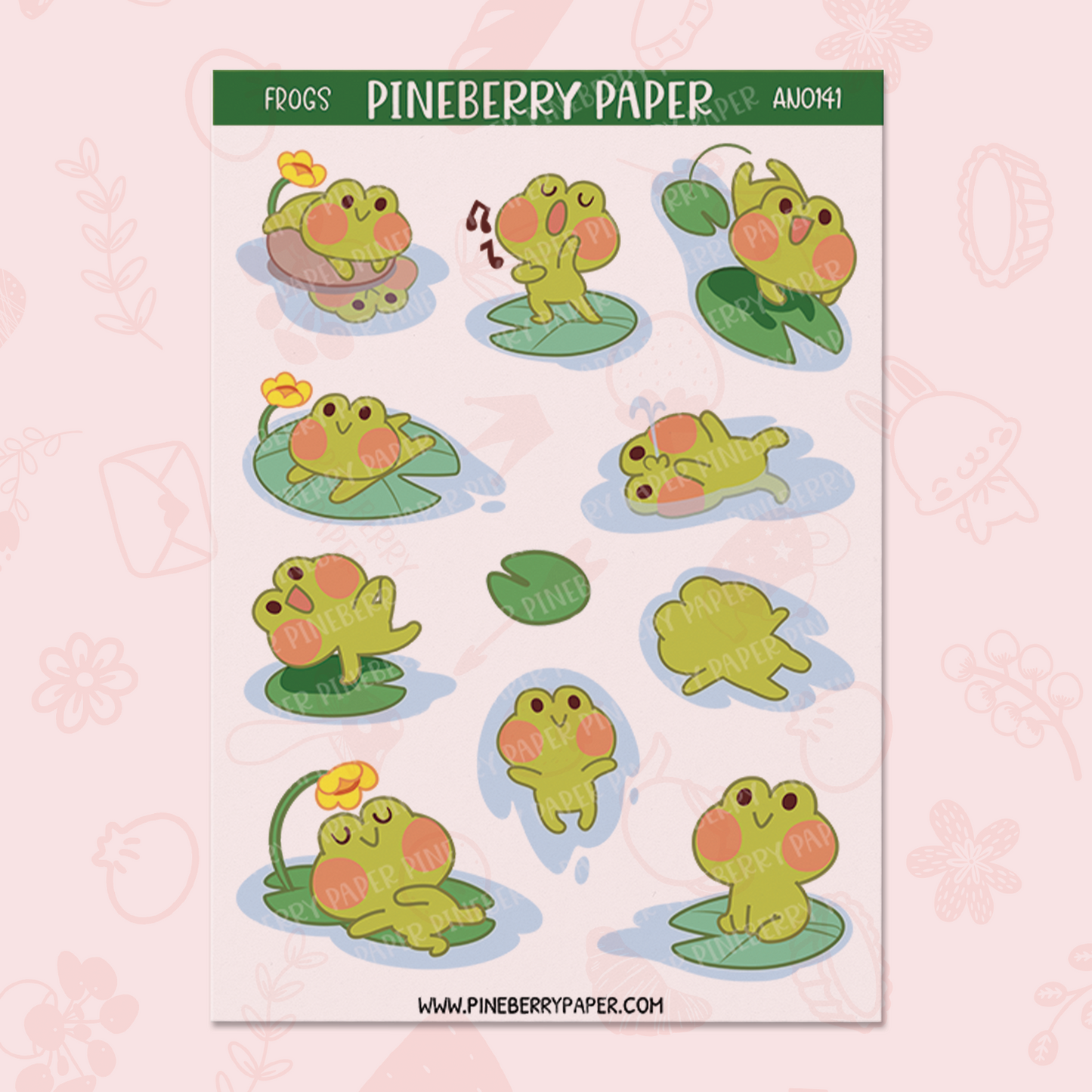 Frogs Sticker Sheet