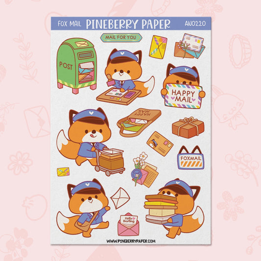 Fox Mail Sticker Sheet