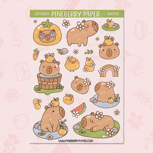Capybara Sticker Sheet