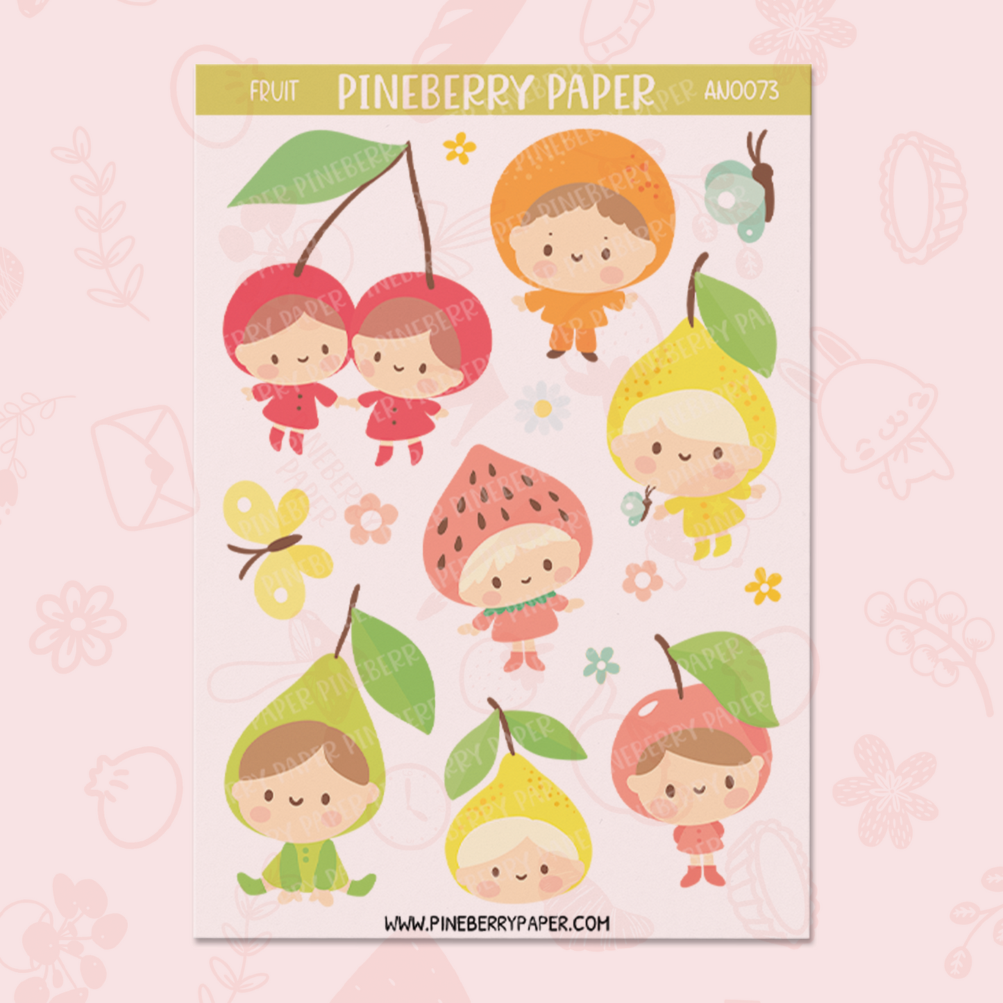 Fruit Kids Sticker Sheet