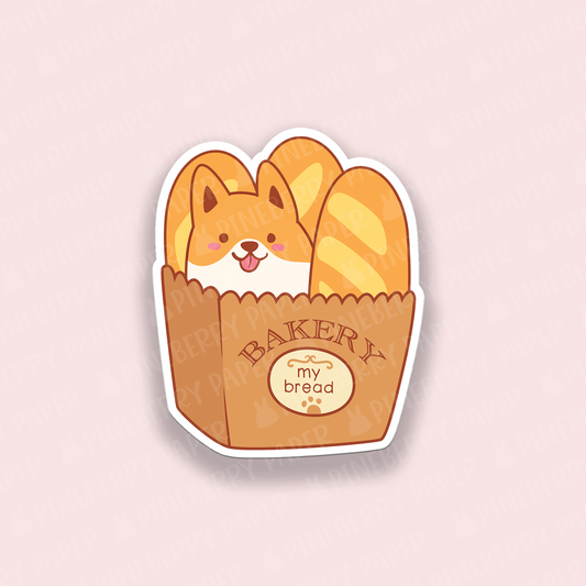 Corgi Bakery Vinyl Sticker