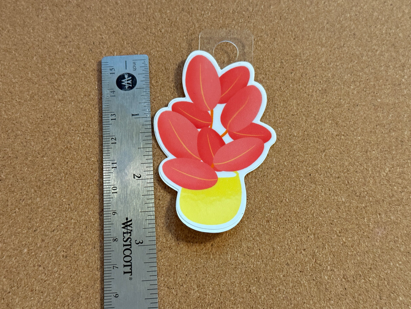 Pink Rubber Plant Sticker