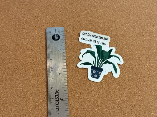 Gnat Problem Plant Sticker