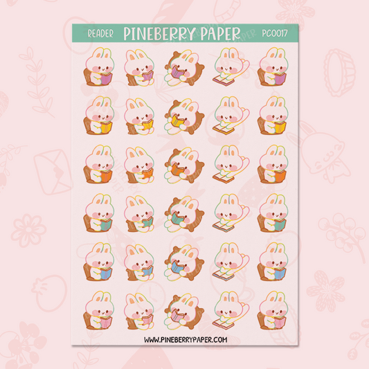 Reader Bunny Sticker Sheet
