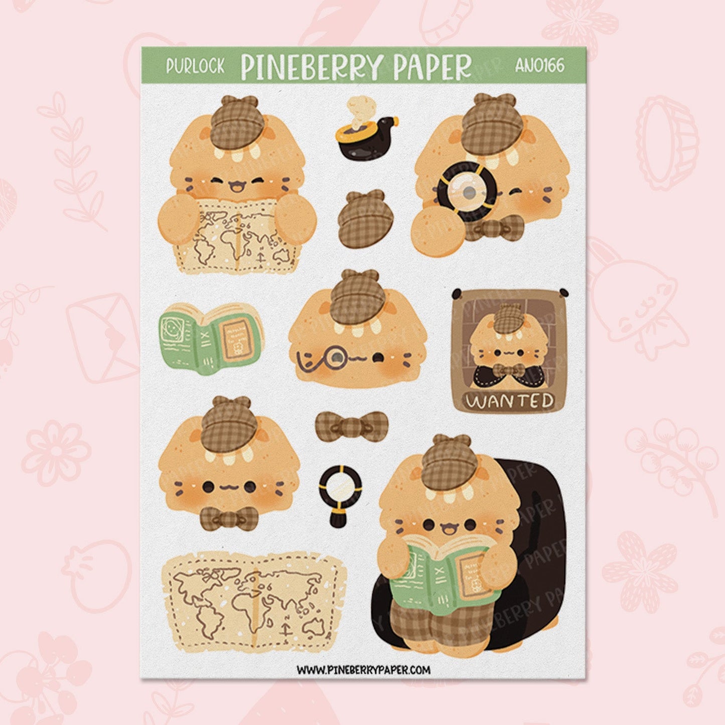 Purlock Holmes Sticker Sheet