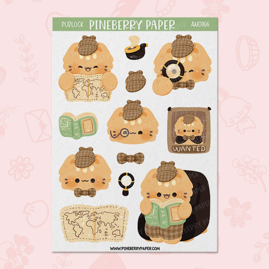 Purlock Holmes Sticker Sheet