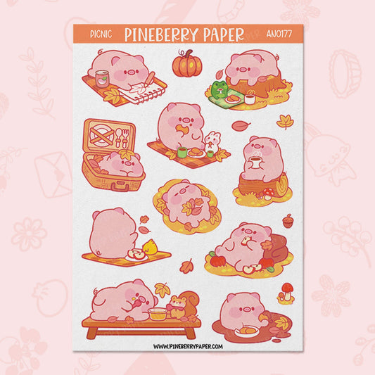 Picnic Pig Sticker Sheet