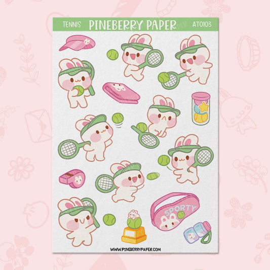 Tennis Bunny Sticker Sheet