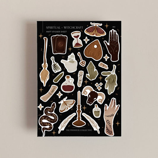 Spiritual + Witchcraft themed Sticker Sheet