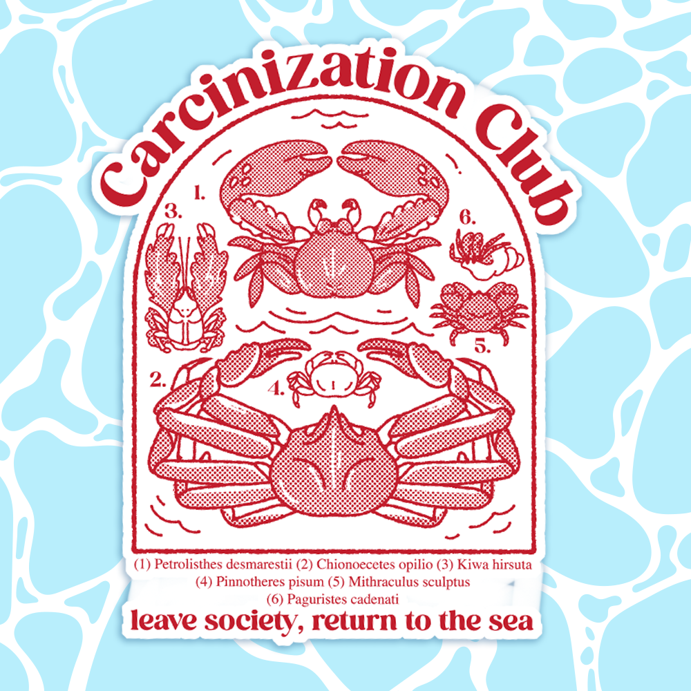 Carcinization Club Sticker