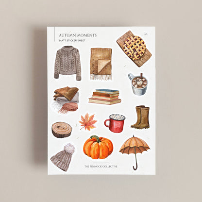 Watercolor Autumn themed Sticker Sheet
