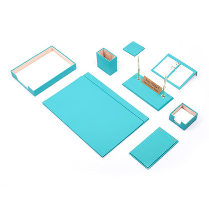 MOOG Leather Desk Set - Single Document Tray- Brown - 10 PCS