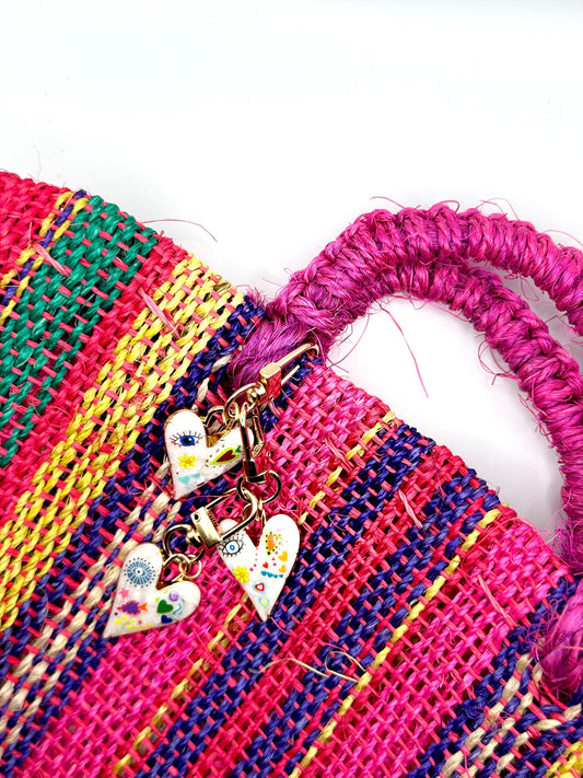 Artsy Heartsy Heart Keychain and Bag Charm