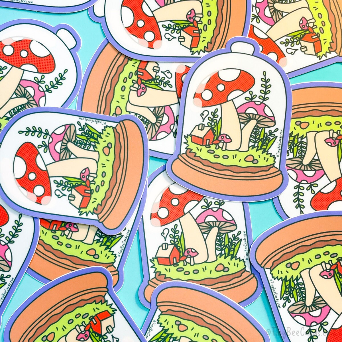 Mushroom Terrarium Vinyl Sticker