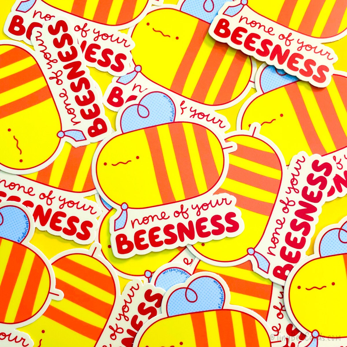 None of Your Beesness Business Bee Vinyl Sticker