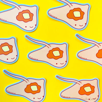 Pancake Stingray Vinyl Sticker