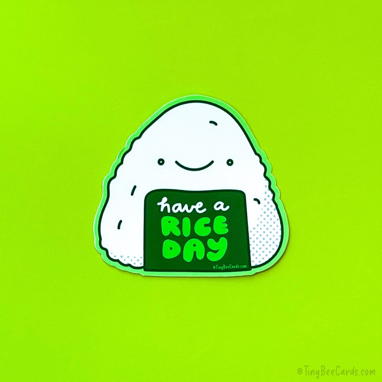 Onigiri Vinyl Sticker "Have a Rice Day"