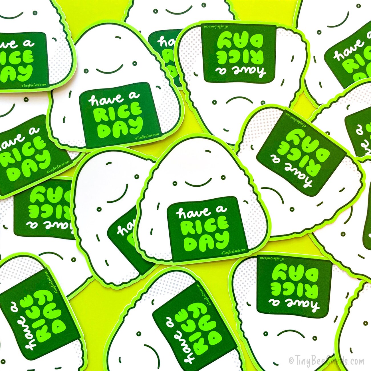 Onigiri Vinyl Sticker "Have a Rice Day"