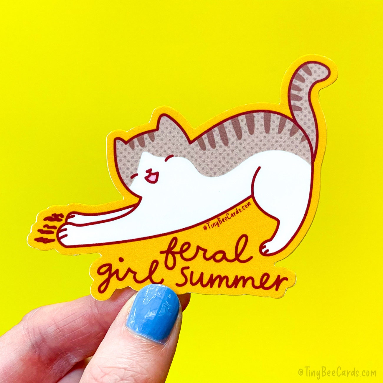 Cat Vinyl Sticker "Feral Girl Summer"