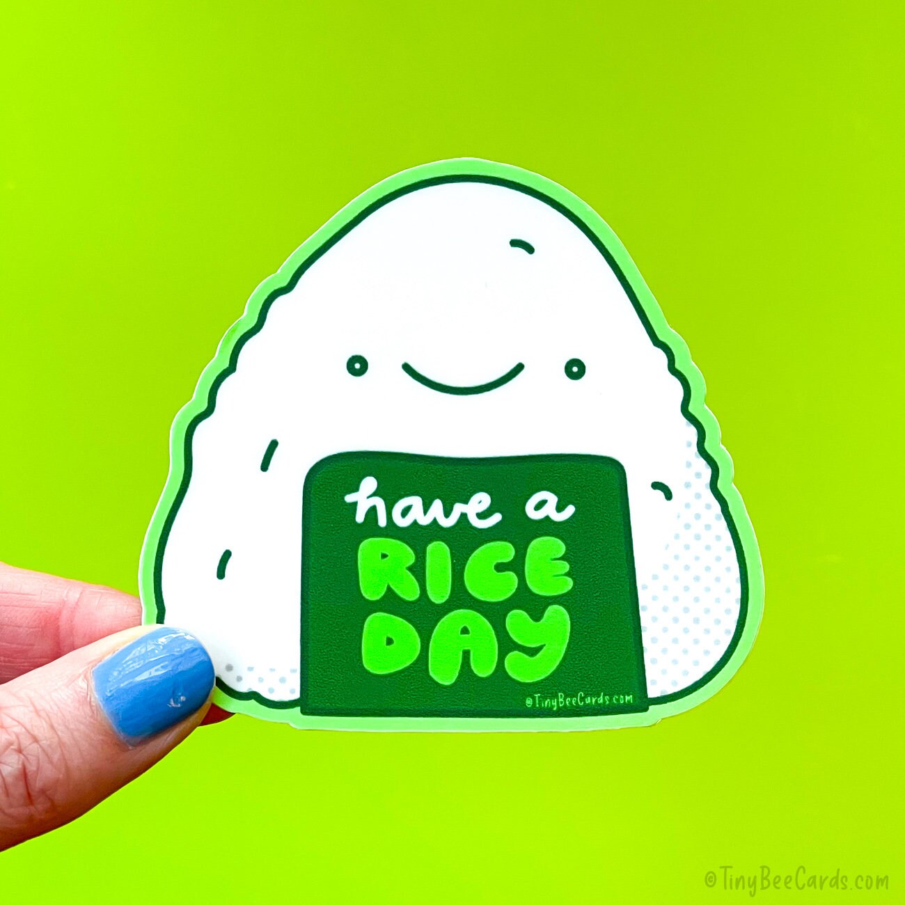 Onigiri Vinyl Sticker "Have a Rice Day"